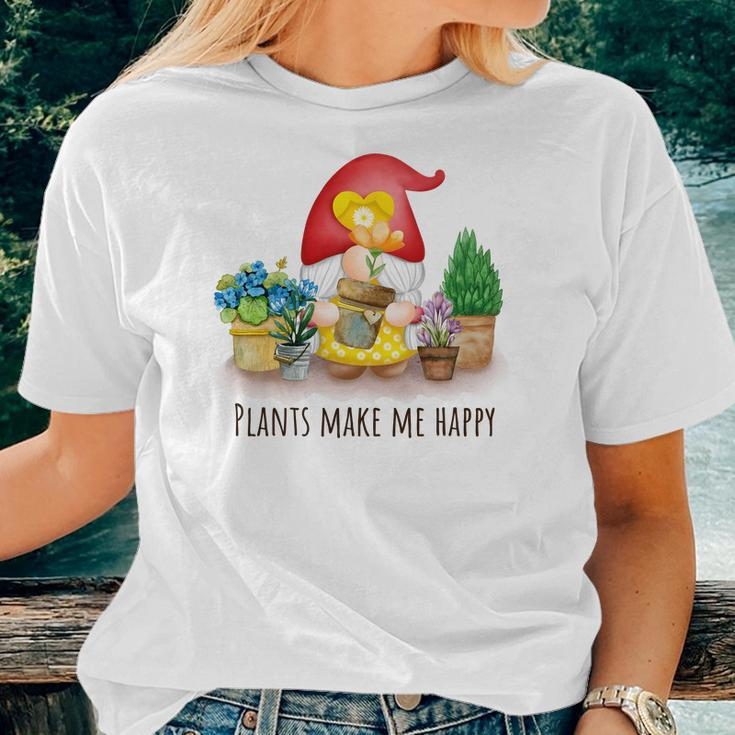 Gardener Plants Make Me Happy Gardener Lovers Women T-shirt Gifts for Her