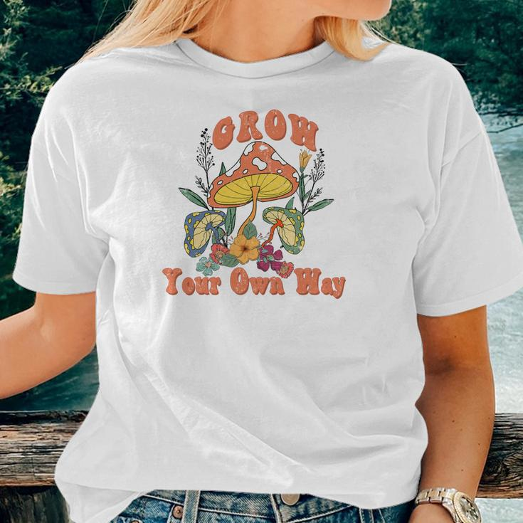 Grow Your Own Way Retro Vintage Custom V2 Women T-shirt Gifts for Her