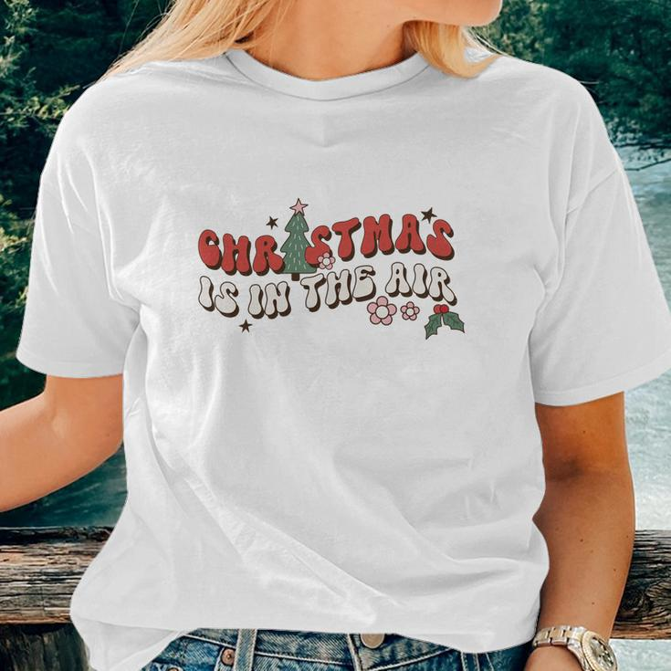 Retro Christmas Is In The Air Women T-shirt Gifts for Her