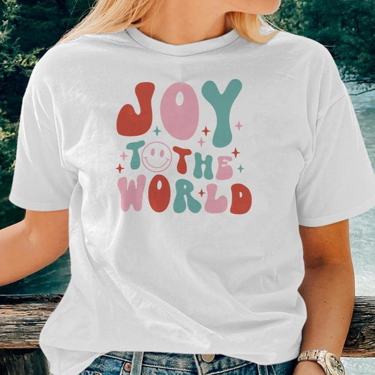 Retro Christmas Joy To The World Vintage Christmas Gifts Women T-shirt Gifts for Her