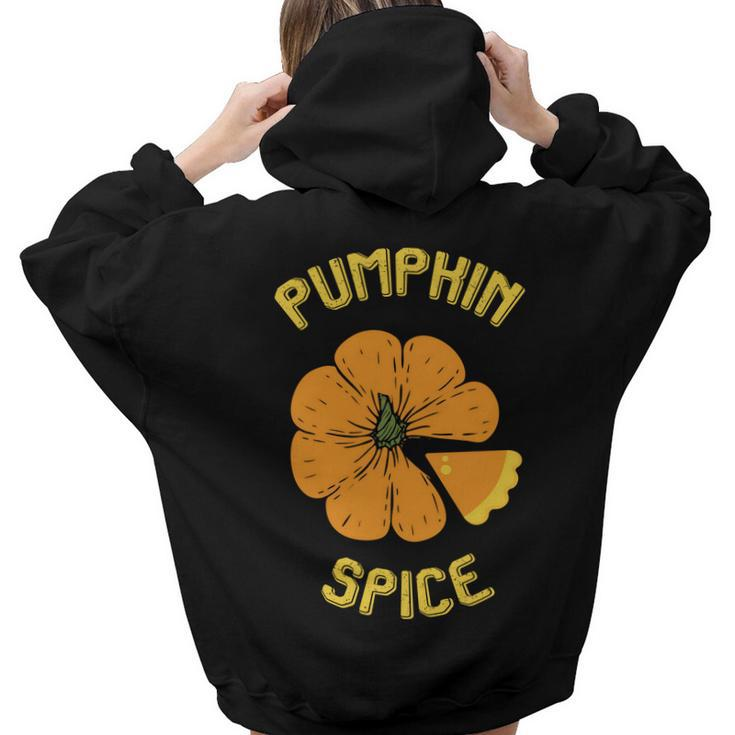 Fall Autumn Pumpkin Spice Cute Flower Aesthetic Words Graphic Back Print Hoodie Gift For Teen Girls