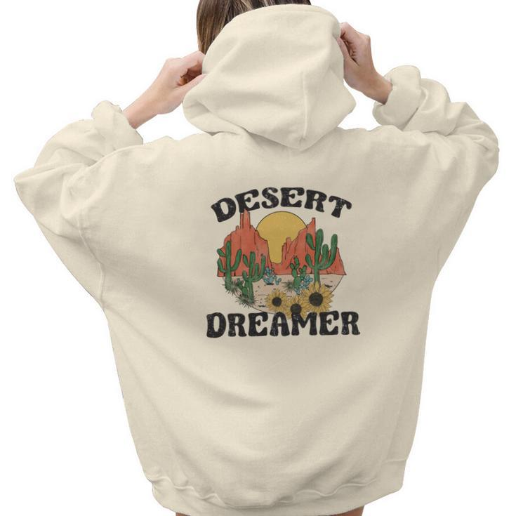 Desert Dreamer Colorful Retro Vintage Custom V2 Aesthetic Words Graphic Back Print Hoodie Gift For Teen Girls