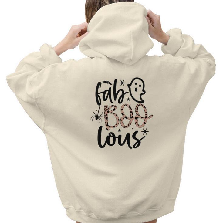 Fabboolous Boo Halloween Fall Season Aesthetic Words Graphic Back Print Hoodie Gift For Teen Girls