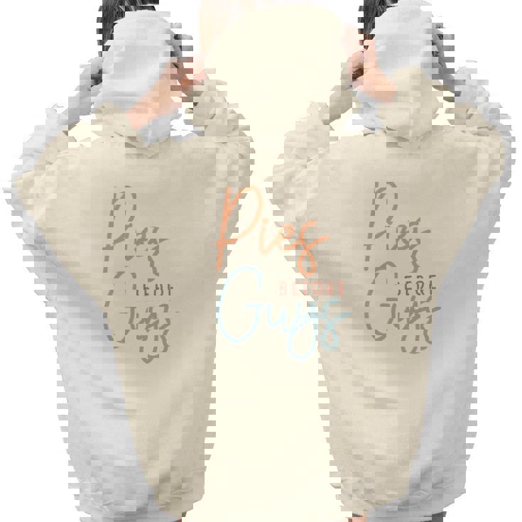 Funny Thanksgiving Pies Before Guys Aesthetic Words Graphic Back Print Hoodie Gift For Teen Girls