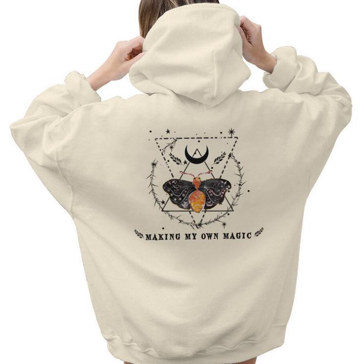 Hallowen Be Magical Witch Making My Own Magic Aesthetic Words Graphic Back Print Hoodie Gift For Teen Girls