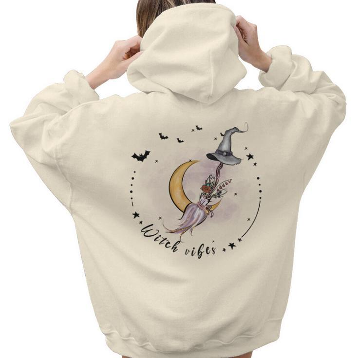 Hallowen Be Magical Witch Witch Vibe Custom Aesthetic Words Graphic Back Print Hoodie Gift For Teen Girls