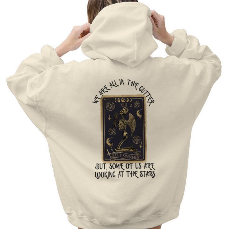 Tarrot Card We Are All In The Cutter But Some Of Us Are Looking At The Stars Aesthetic Words Graphic Back Print Hoodie Gift For Teen Girls