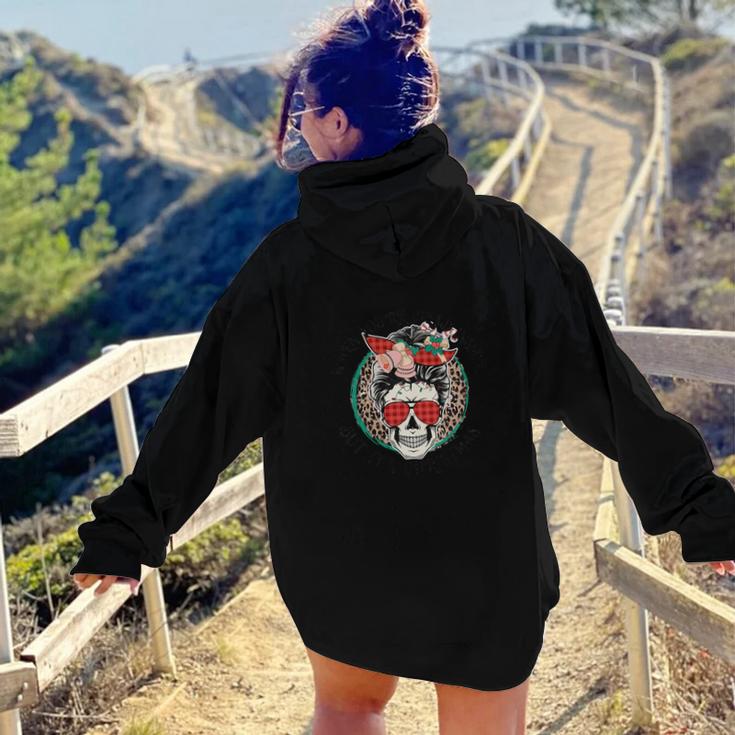 Christmas Skeleton When You Are Dead Inside But It Is Christmas Aesthetic Words Graphic Back Print Hoodie Gift For Teen Girls