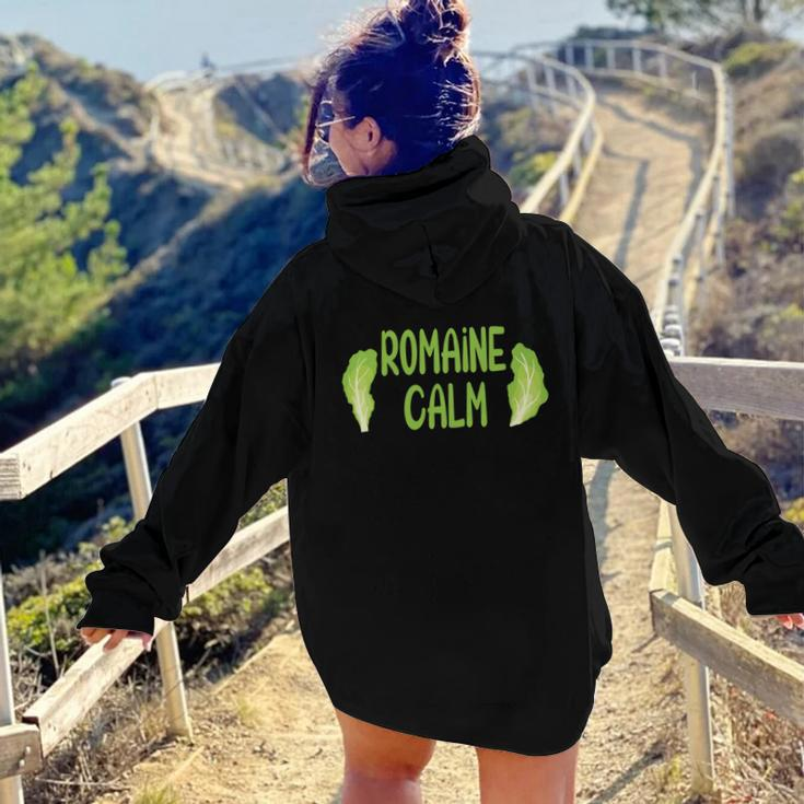 Gardening Romaine Calm Leaf Idea Gift Aesthetic Words Graphic Back Print Hoodie Gift For Teen Girls