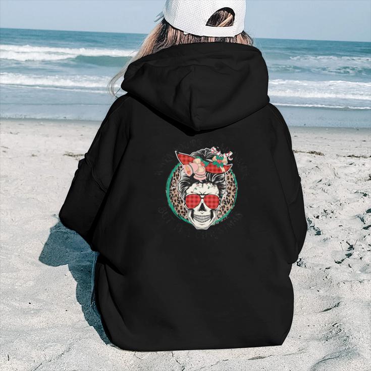 Christmas Skeleton When You Are Dead Inside But It Is Christmas Aesthetic Words Graphic Back Print Hoodie Gift For Teen Girls