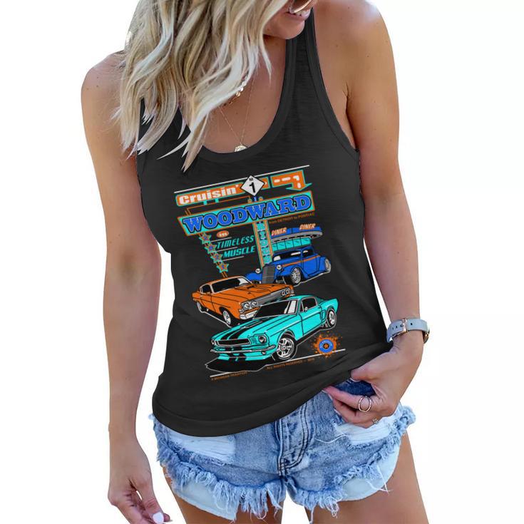 2021 Cruisin Woodward In Timeless Muscle Women Flowy Tank