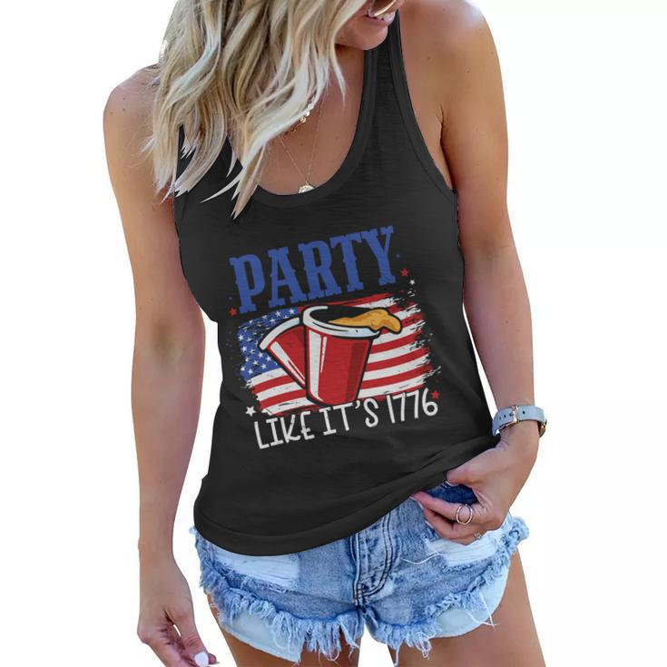 4Th Of July Party Drinkin Like Its 1776 Plus Size Shirt For Men Women Family Women Flowy Tank