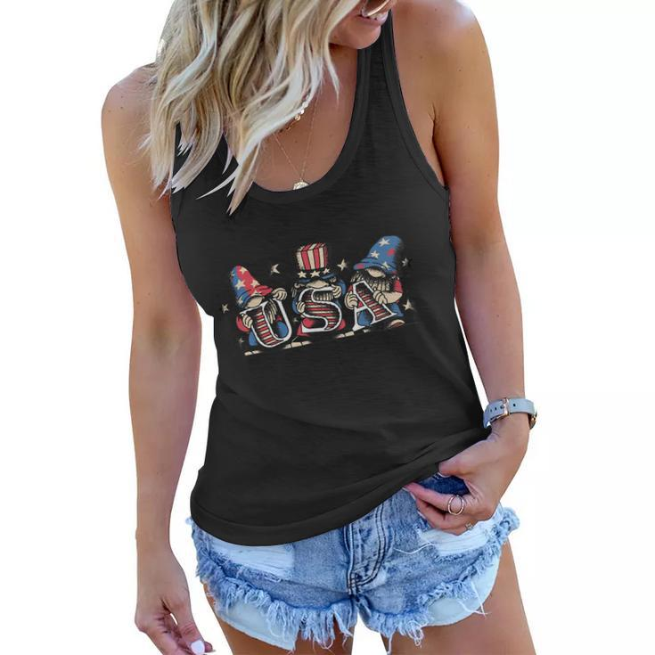 4Th Of July Shirts Women Outfits For Men Patriotic Gnomes Women Flowy Tank