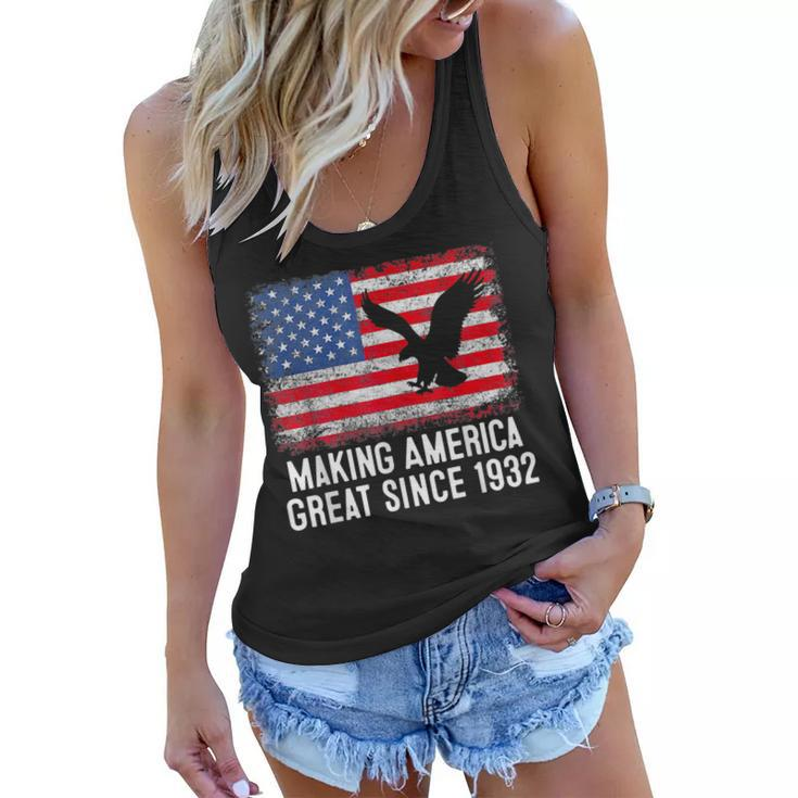 90Th BirthdayMaking America Great Since 1932  Women Flowy Tank