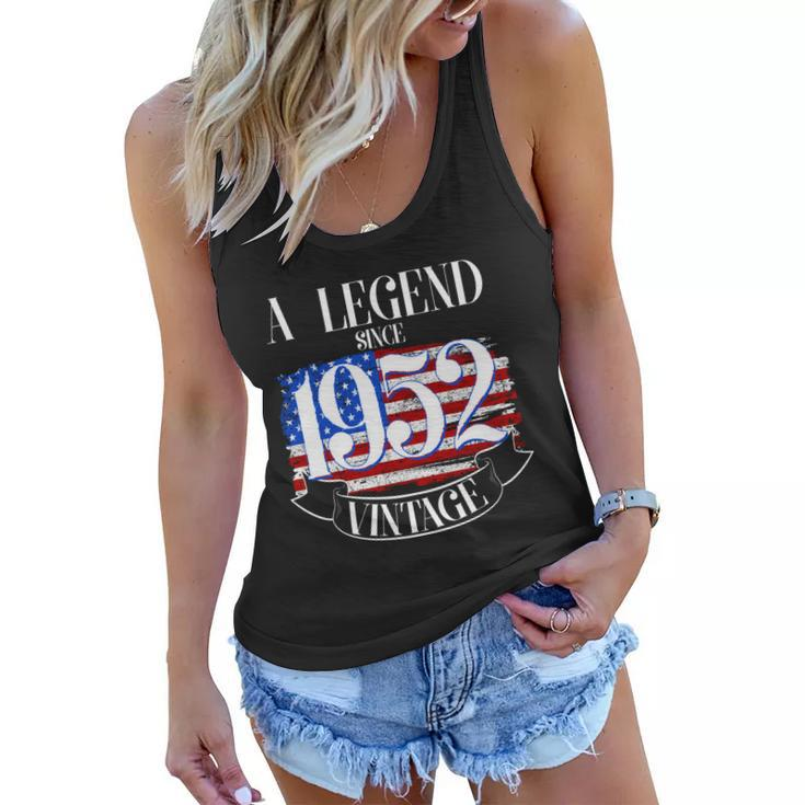 A Legend Since 1952 Vintage Usa Flag 70Th Birthday Tshirt Women Flowy Tank