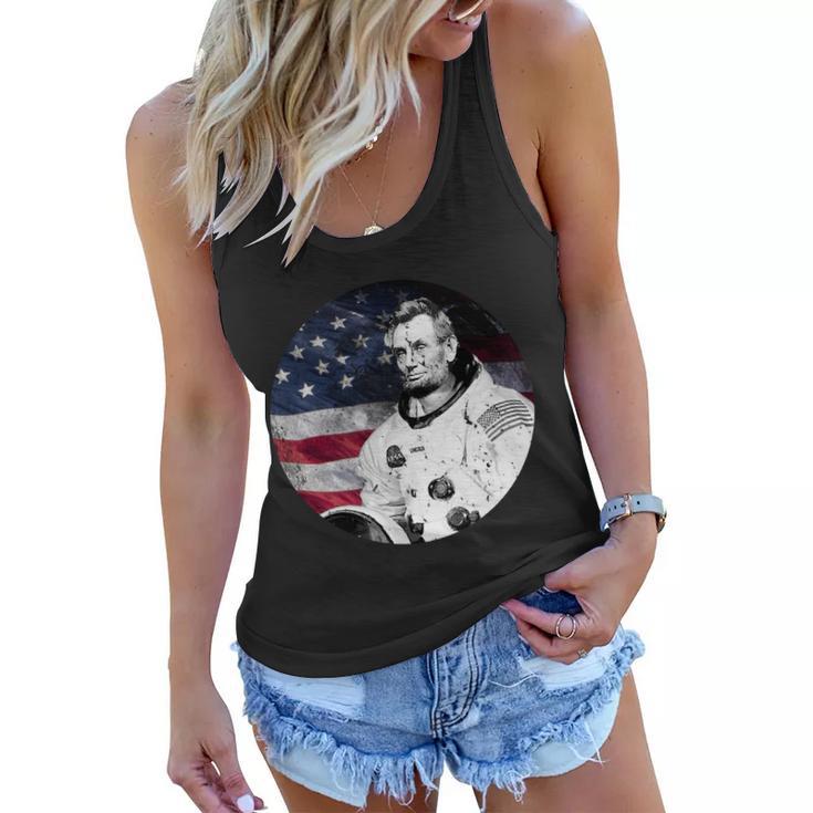 Abe Lincoln Astronaut Women Flowy Tank