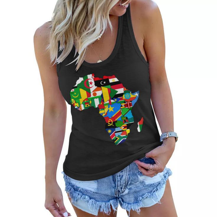Africa Proud African Country Flags Tshirt Women Flowy Tank