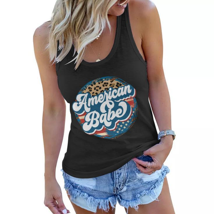 All American Babe Cute Funny 4Th Of July Independence Day Graphic Plus Size Top Women Flowy Tank