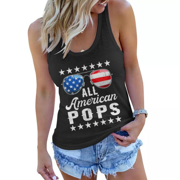 All American Pops Shirts 4Th Of July Matching Outfit Family Women Flowy Tank