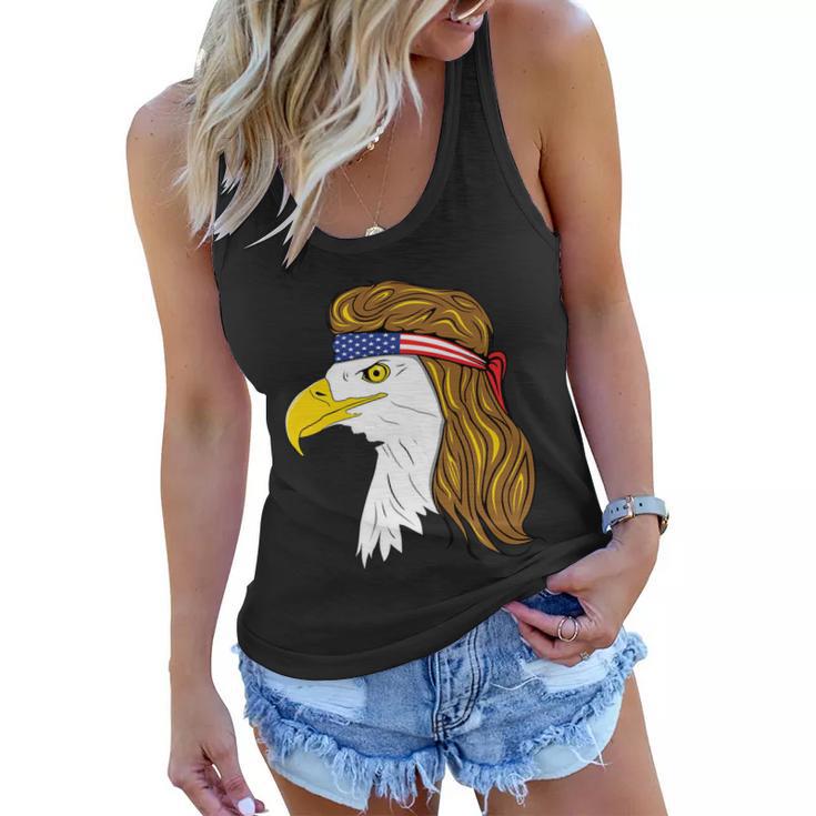 American Bald Eagle Mullet 4Th Of July Funny Usa Patriotic Cute Gift Women Flowy Tank