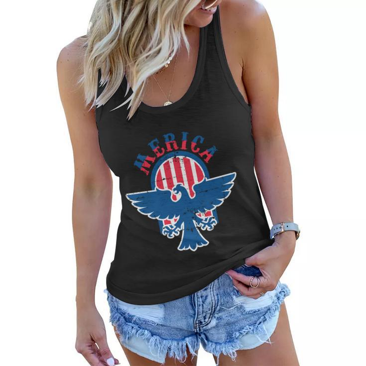 American Flag 4Th Of July Gift Patriotic Eagle Mullet Cool Gift Women Flowy Tank