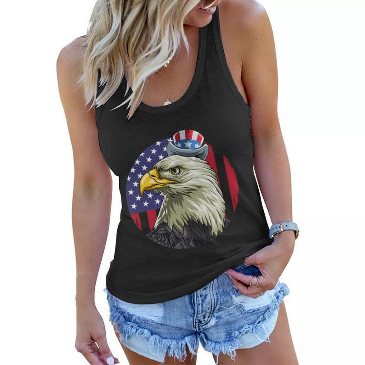 American Flag Bald Eagle 4Th Of July Uncle Sam Usa Women Flowy Tank