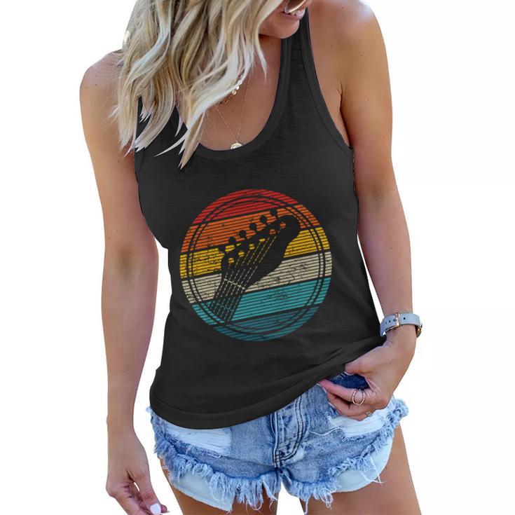 Bass Guitar Vintage Funny Bass Player Women Flowy Tank