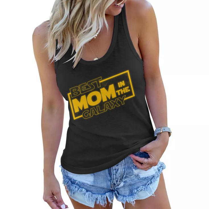 Best Mom In The Galaxy Parody Movie Logo Women Flowy Tank