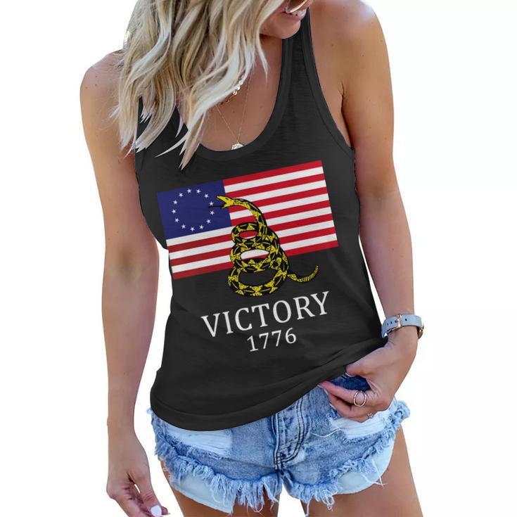 Betsy Ross Flag Dont Tread On Me 13 Colonies Women Flowy Tank