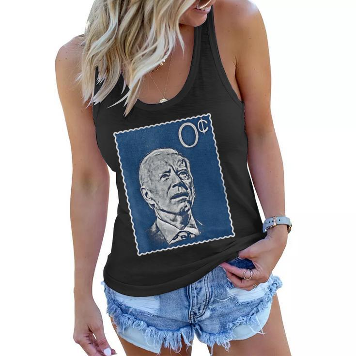 Biden Zero Cents Stamp 0 President Joe Tshirt Women Flowy Tank