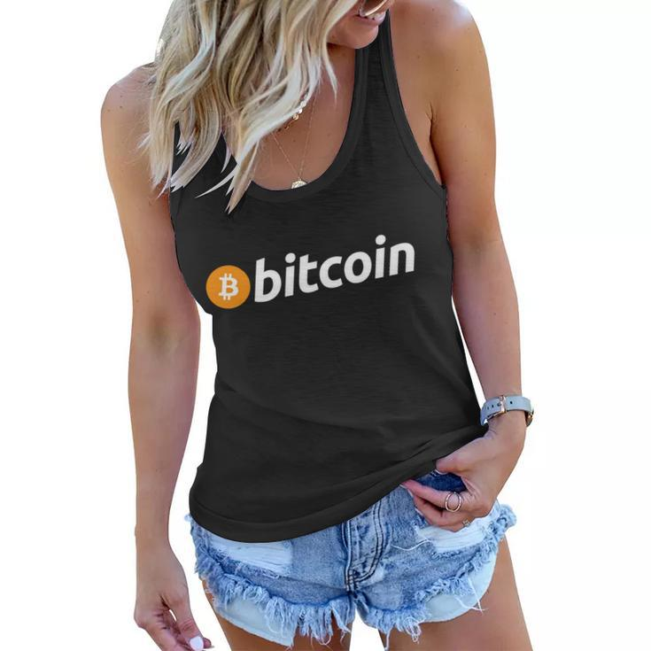 Bitcoin Logo Tshirt Women Flowy Tank