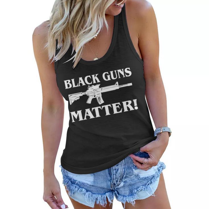 Black Guns Matter Ar-15 2Nd Amendment Tshirt Women Flowy Tank