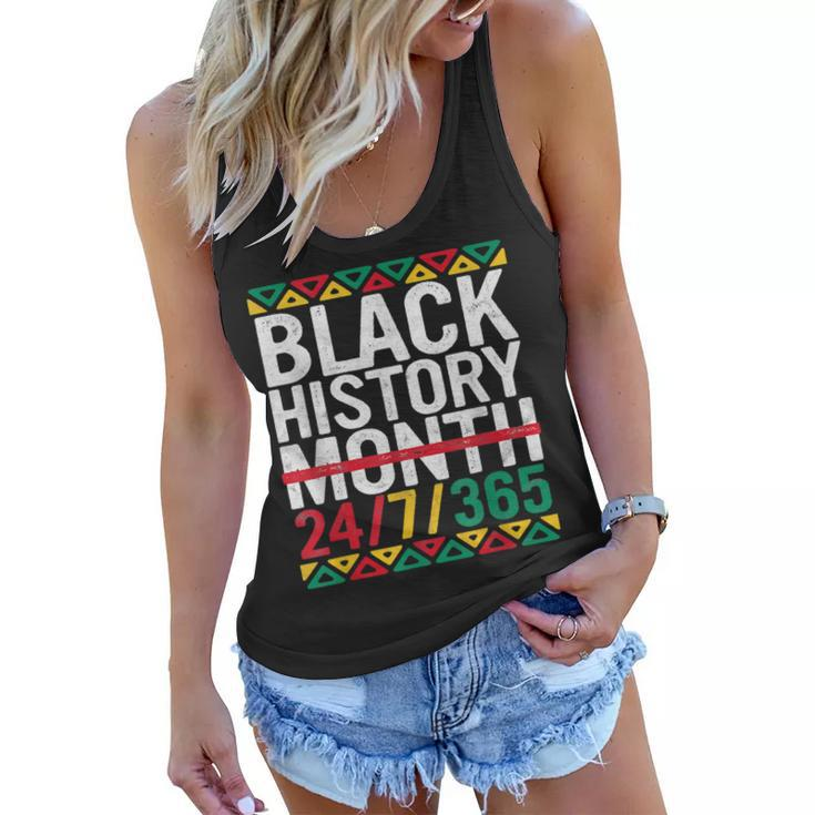 Black History Month 2022 Black History 247365 Melanin  Women Flowy Tank