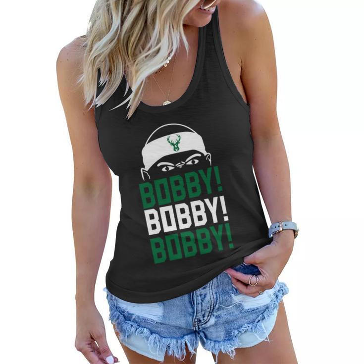 Bobby Bobby Bobby Milwaukee Basketball Tshirt Women Flowy Tank