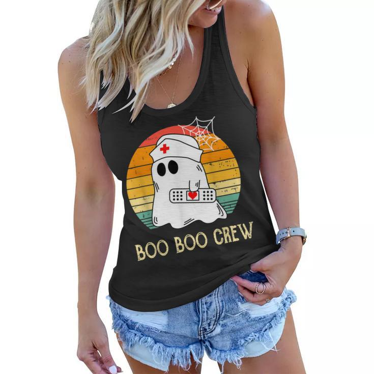 Boo Boo Crew Nurse Ghost Funny Halloween Costume  Women Flowy Tank