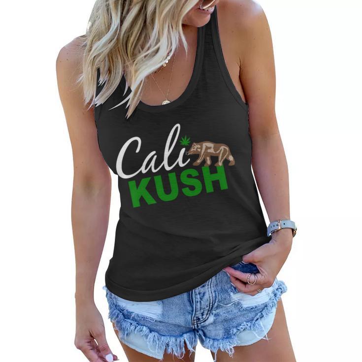 Cali Kush Weed California Republic Tshirt Women Flowy Tank