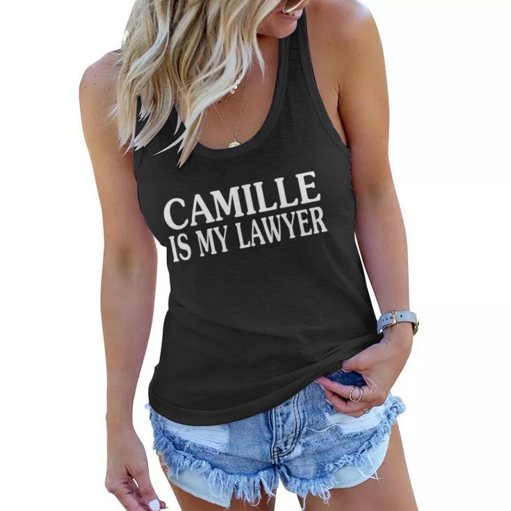 Camille Vazquez Is My Lawyer Shirt I Love Camille Vazquez Graphic Design Printed Casual Daily Basic Women Flowy Tank