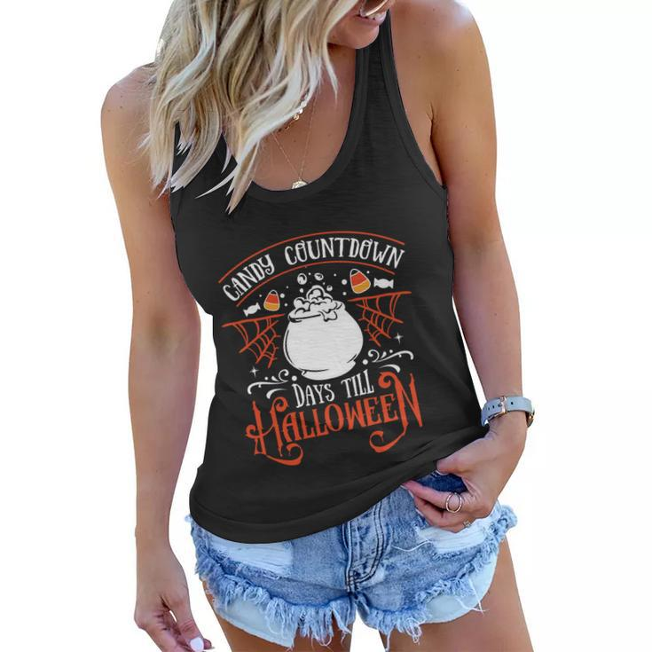 Candy Countdown Days Till Halloween Funny Halloween Quote V2 Women Flowy Tank