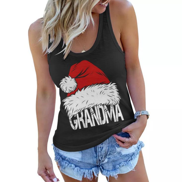 Christmas Santa Hat Grandma Tshirt Women Flowy Tank