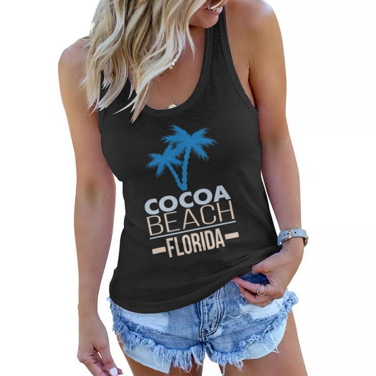 Cocoa Beach Florida Palm Tree Women Flowy Tank