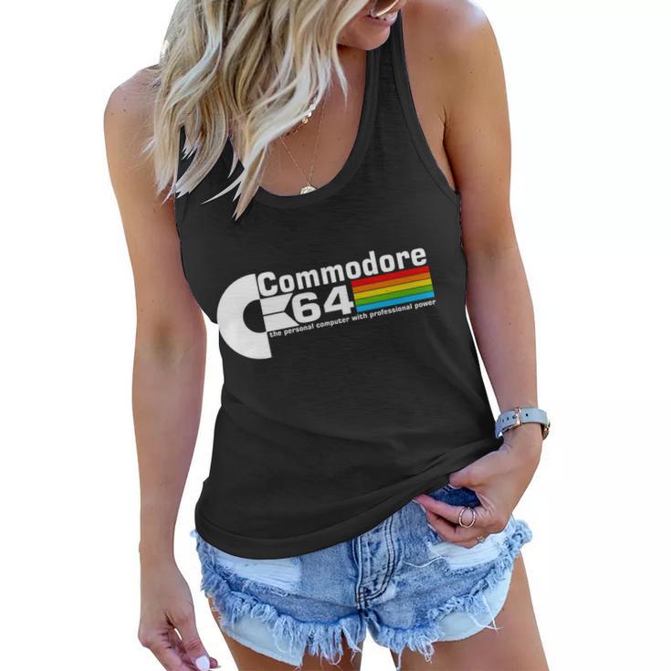 Commodore 64 Retro Computer Tshirt Women Flowy Tank