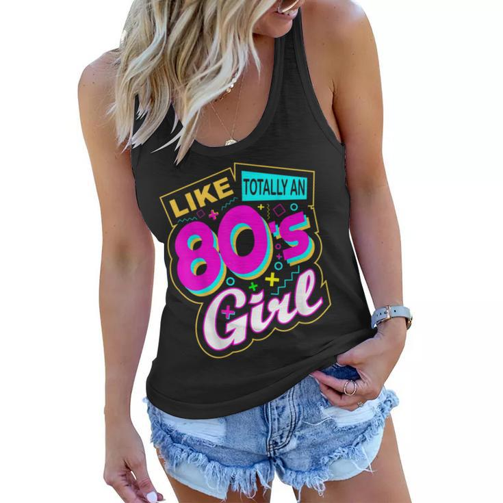 Cool 80S Girl Retro Fashion Throwback Culture Party Lover  Women Flowy Tank