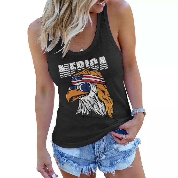 Cool Merica Eagle Mullet Usa 4Th Of July Gift Women Flowy Tank