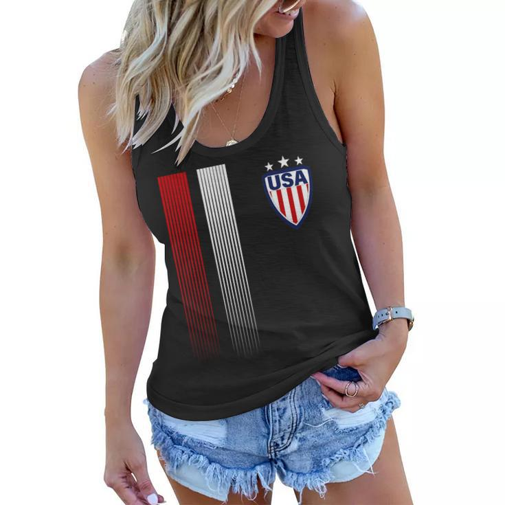 Cool Usa Soccer Jersey Stripes Tshirt Women Flowy Tank