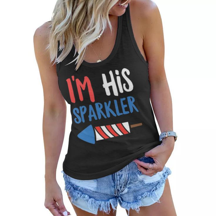 Couples Matching 4Th Of July - Im His Sparkler Women Flowy Tank