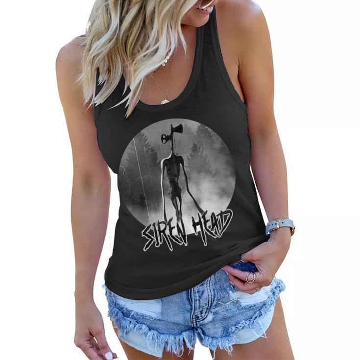 Creepy Siren Head Horror Women Flowy Tank