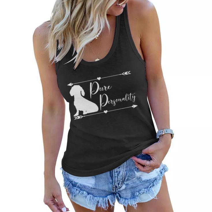 Dachshund Wiener Personality Doxie Mom Dog Lover Gift V2 Women Flowy Tank