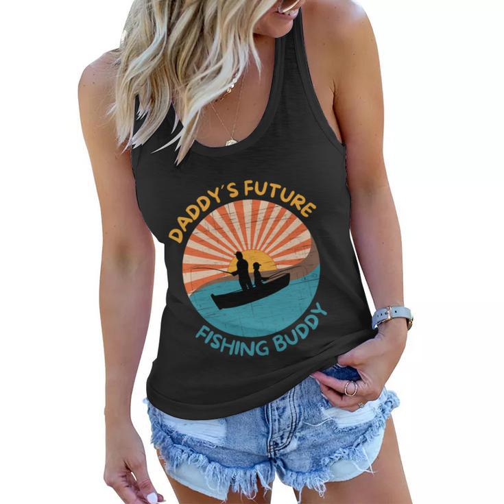Daddys Future Fishing Buddy Quote Fathers Day Fishing Gift Graphic Design Printed Casual Daily Basic Women Flowy Tank