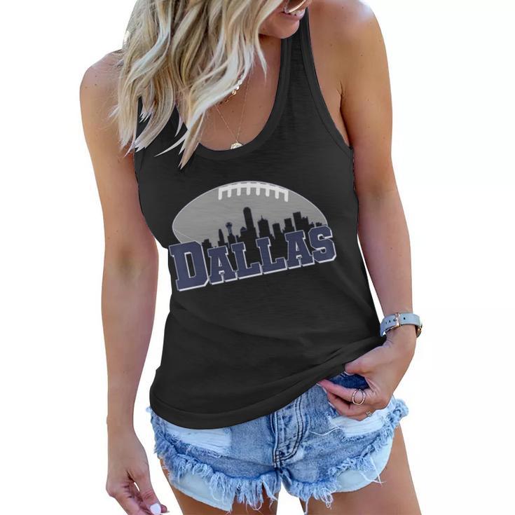 Dallas Texas Skyline City Football Fan Women Flowy Tank