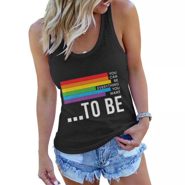 Dare To Be Yourself Lgbt Pride Month Women Flowy Tank